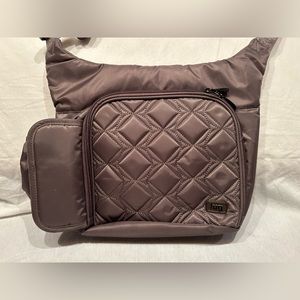 Lug Quilted Crossbody Bag in Brown